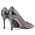 2019 High Heel Stiletto Custom Women's Pumps black genuine leather x19-c137C Ladies Women custom Dress Shoes Heels